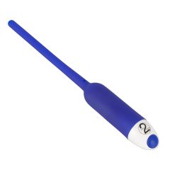   / You2Toys - DILATOR - Hollow Silicone Urethral Vibrator - Blue (7mm)