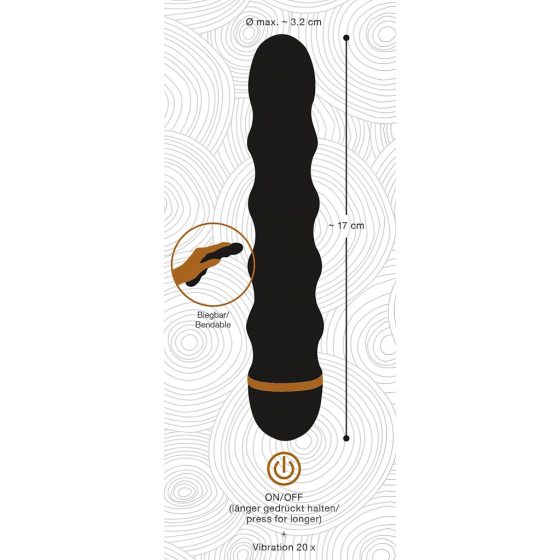 You2Toys - Bendy Wavy Vibrator (Black)