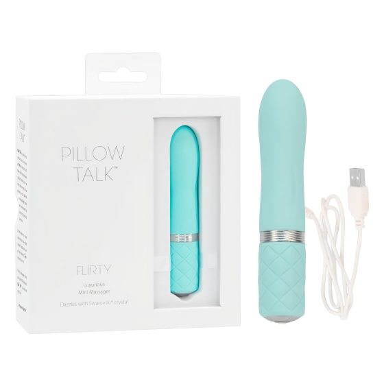 Pillow Talk Flirty - Rechargeable Stick Vibrator (Turquoise)