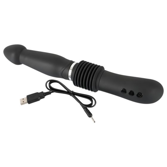 You2Toys - Push it - Rechargeable Thrusting Anal Vibrator (Black)