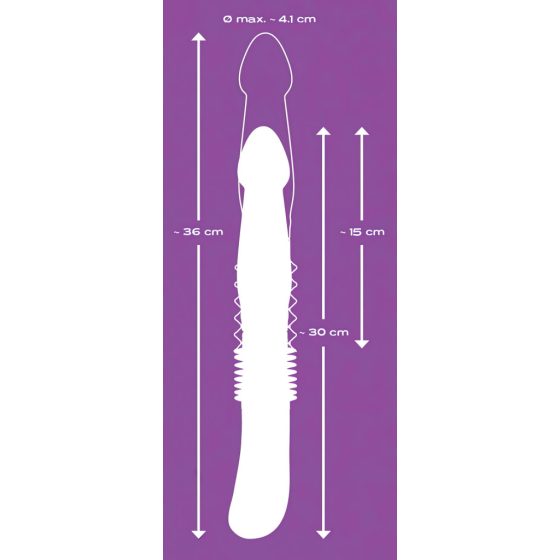 You2Toys - Push it - Rechargeable Thrusting Anal Vibrator (Black)