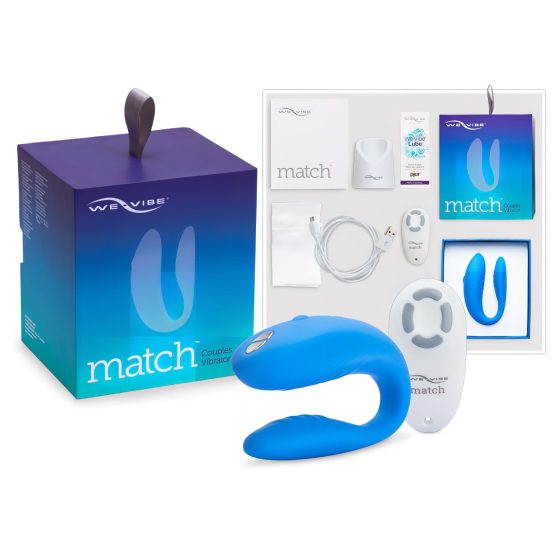 We-Vibe Match - waterproof, rechargeable couple's vibrator (blue)