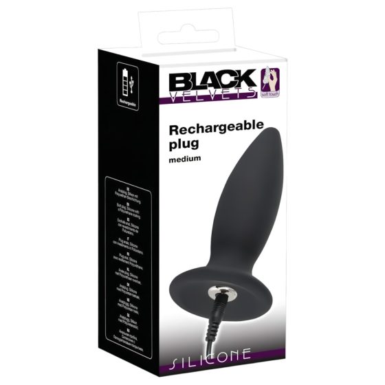 Black Velvet M - Rechargeable, Intermediate Anal Vibrator - Standard (Black)