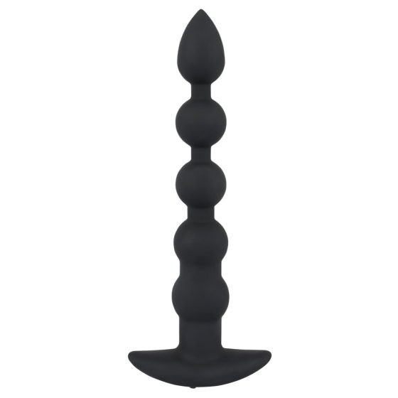 Black Velvet - Rechargeable 5-Bead Anal Vibrator (Black)