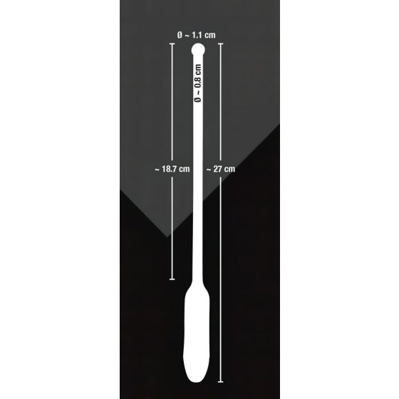 You2Toys Silicone Urethral Vibrator - Long, Black (8-11mm)