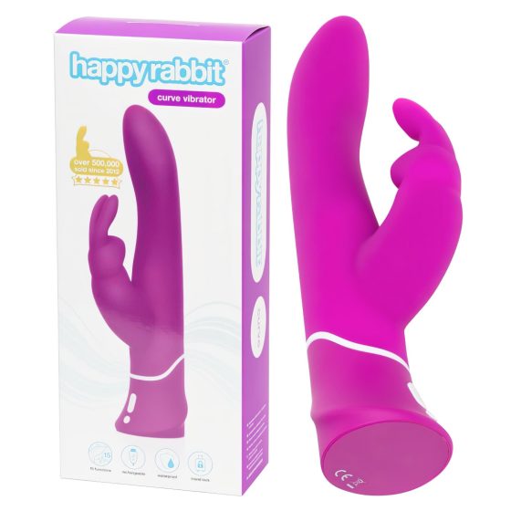 Happyrabbit Curve - Waterproof, Rechargeable Rabbit Vibrator (Purple)