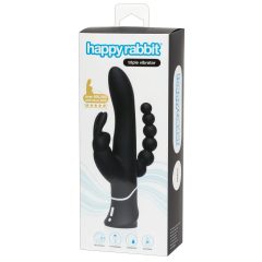   Happyrabbit Triple - Rechargeable Clitoral and Anal Vibrator (Black)