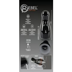   Rebel - heated, vibrating, up-and-down moving masturbator (black)