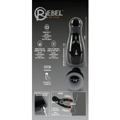   Rebel - heated, vibrating, up-and-down moving masturbator (black)