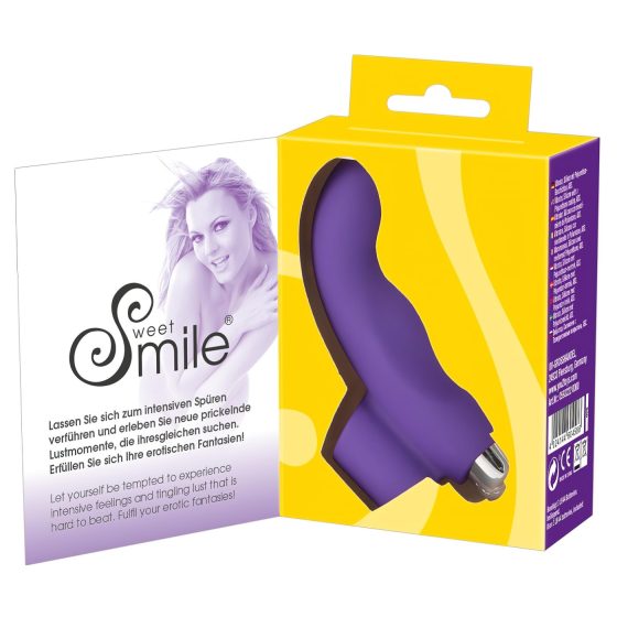 SMILE Finger - Wavy Silicone Finger Vibrator (Purple)