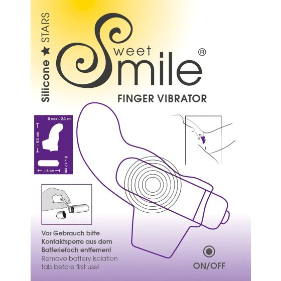 SMILE Finger - Wavy Silicone Finger Vibrator (Purple)