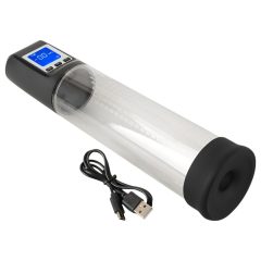   Mr. Boner Workout - Rechargeable, Automatic Penis Pump (Transparent-Black)