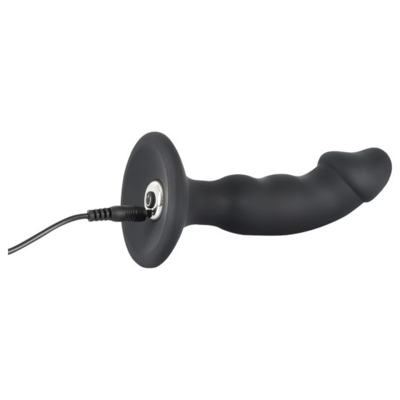 Black Velvet - Rechargeable Penis Anal Vibrator (Black)