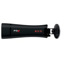   PDX Super Stroker - Rechargeable, Vibrating, Moaning Masturbator (Natural-Black)