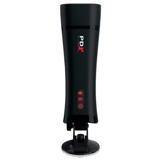 PDX Super Stroker - Rechargeable, Vibrating, Moaning Masturbator (Natural-Black)