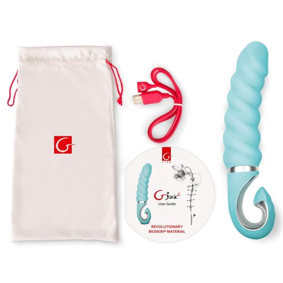 Gvibe G-jack 2 - rechargeable, waterproof silicone vibrator (turquoise)