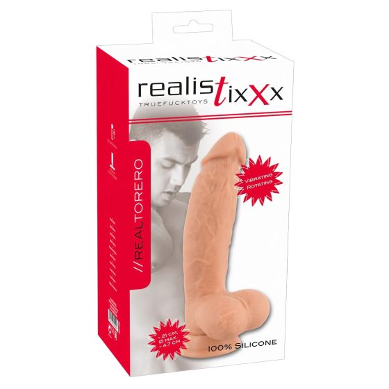 realistixxx Torero - Rechargeable Suction Cup Rotating Vibrator (22cm)