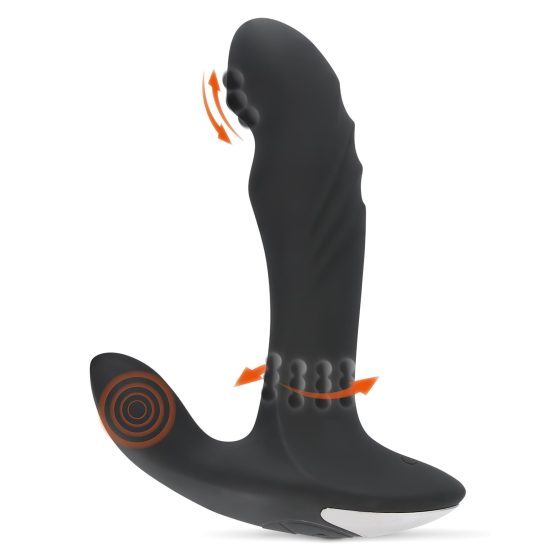 Rebel - Battery-Powered Rotating Bead Prostate Massager Vibrator (Black)