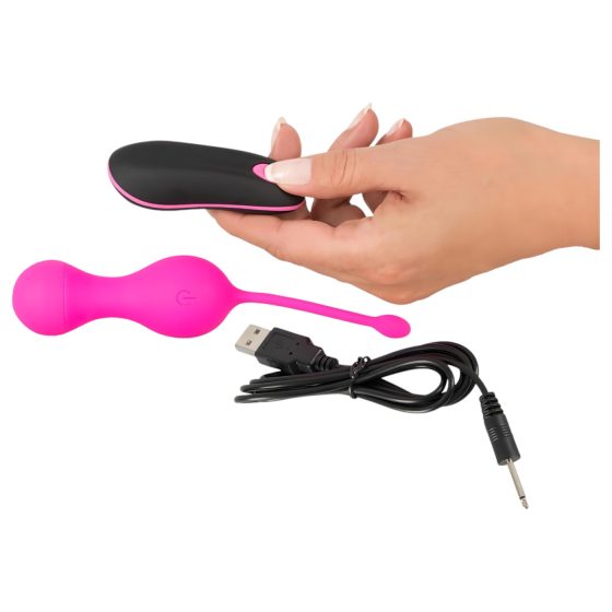 SMILE Love Balls - Rechargeable Wireless Vibrating Egg (Pink)