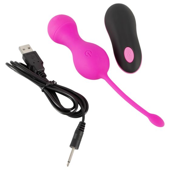 SMILE Love Balls - Rechargeable Wireless Vibrating Egg (Pink)