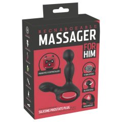   You2Toys Massager - Rechargeable Rotating, Warming Prostate Vibrator (Black)