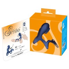 SMILE Couple - Rechargeable Vibrating Penis Sleeve (Blue)