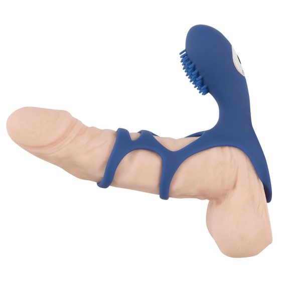 SMILE Couple - Rechargeable Vibrating Penis Sleeve (Blue)