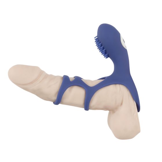 SMILE Couple - Rechargeable Vibrating Penis Sleeve (Blue)