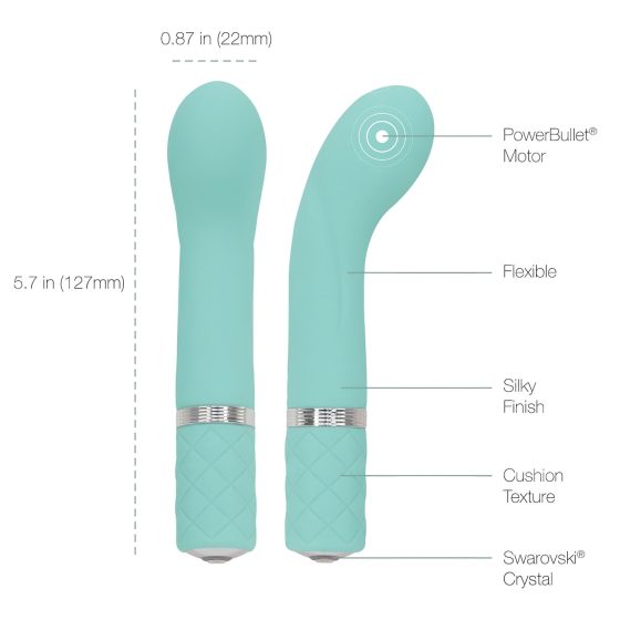 Pillow Talk Racy - Rechargeable Slim G-Spot Vibrator (Turquoise)