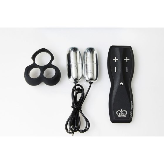 HOT Octopus JETT - Dual Motor Glans Vibrator (Black-Silver)