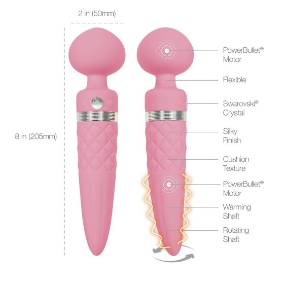 / Pillow Talk Sultry - warming, dual-motor vibrator (pink)