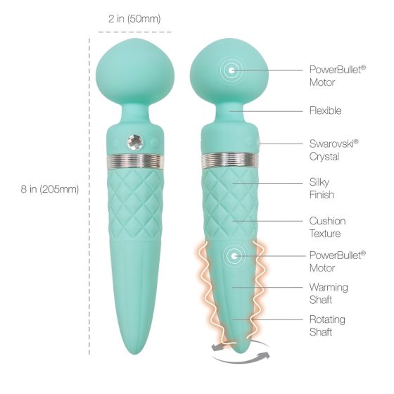 Pillow Talk Sultry - Warming Massage Vibrator (Turquoise)