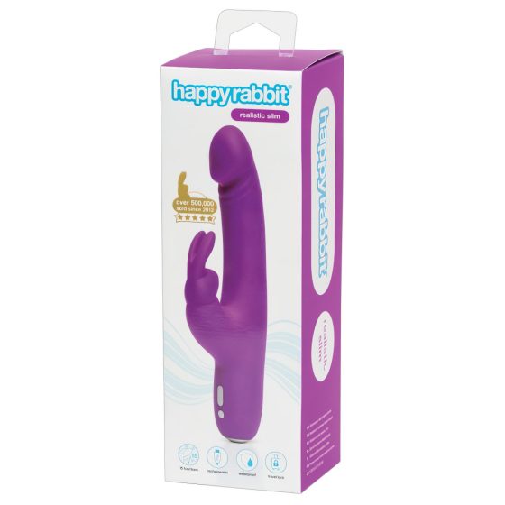 Happyrabbit Slim Rechargeable Clitoral Vibrator (Purple)