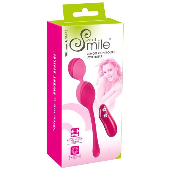 SMILE Love Balls - 82g Rechargeable Wireless Vibrating Egg (Pink)