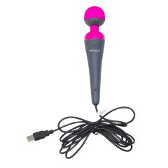   PalmPower Wand - Massaging Vibrator with Powerbank (Pink-Grey)