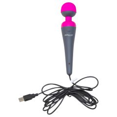   PalmPower Wand - Massaging Vibrator with Powerbank (Pink-Grey)