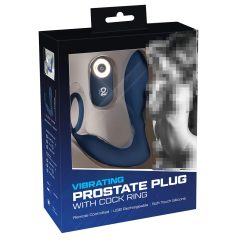   You2Toys Prostate Plug - Wireless Anal Vibrator with Penis Ring (Blue)