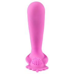   SMILE G-Spot Panty - rechargeable, remote-controlled strap-on vibrator (pink)