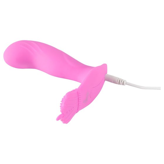 SMILE G-Spot Panty - rechargeable, remote-controlled strap-on vibrator (pink)