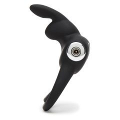   Happyrabbit Waterproof Rechargeable Penis and Scrotum Ring (Black)