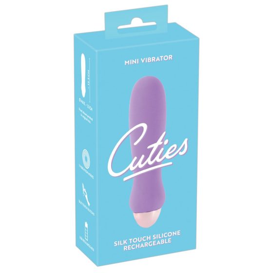 Cuties Mini Purple - rechargeable silicone rod vibrator (purple)