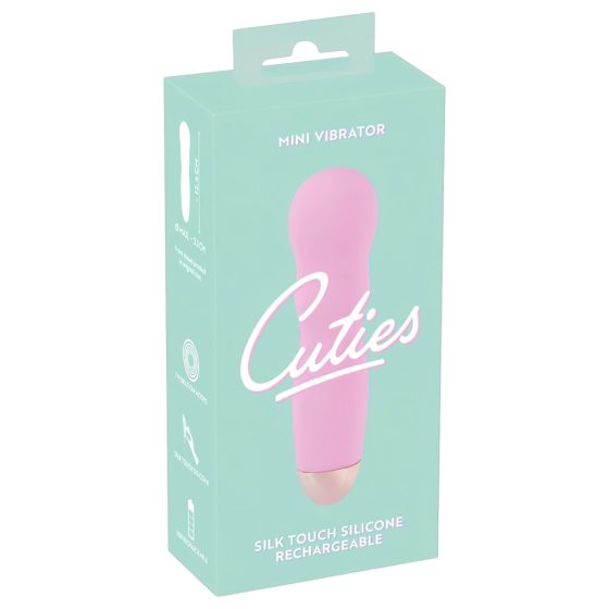 Cuties Mini Rose - Rechargeable, Wavy Vibrator (Pink)