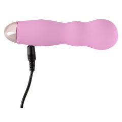 Cuties Mini Rose - Rechargeable, Wavy Vibrator (Pink)