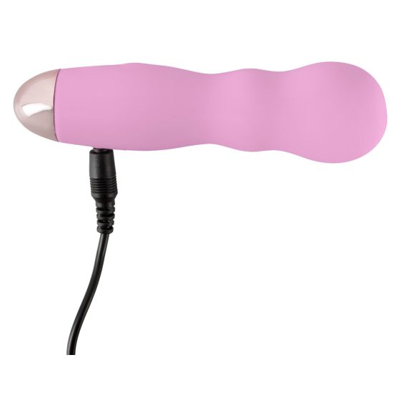 Cuties Mini Rose - Rechargeable, Wavy Vibrator (Pink)