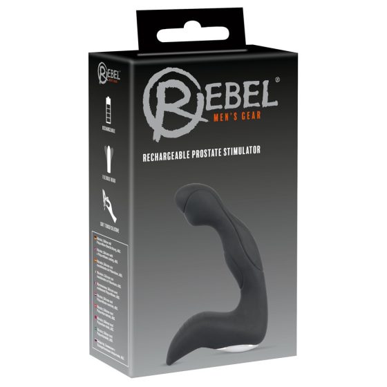 Rebel - cordless, beginner, wavy prostate vibrator (black)