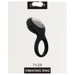   Svakom Tyler - Rechargeable, Waterproof Vibrating Cock Ring (Black)