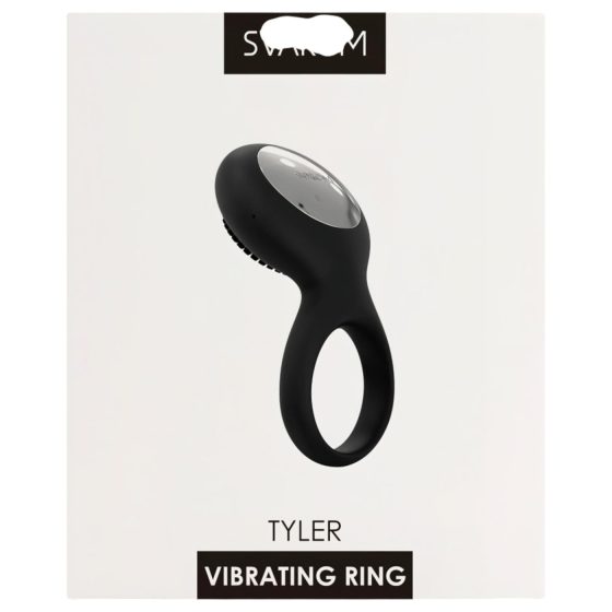 Svakom Tyler - Rechargeable, Waterproof Vibrating Cock Ring (Black)