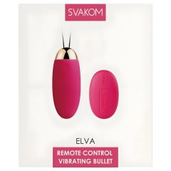   Svakom Elva - Rechargeable Remote-Control Vibrating Egg (Red)