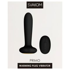   Svakom Primo - Rechargeable, Waterproof, Warming Anal Vibrator (Black)