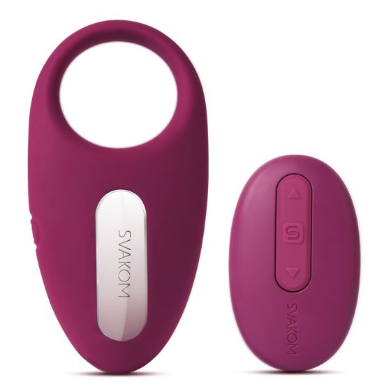 Svakom Winni - battery operated, radio controlled, vibrating penis ring (viola)